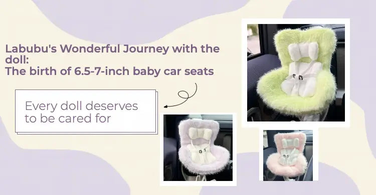Labubu Doll Car Seats: A Dreamy Journey in baby blue